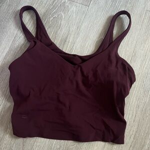 Maroon lululemon define crop top